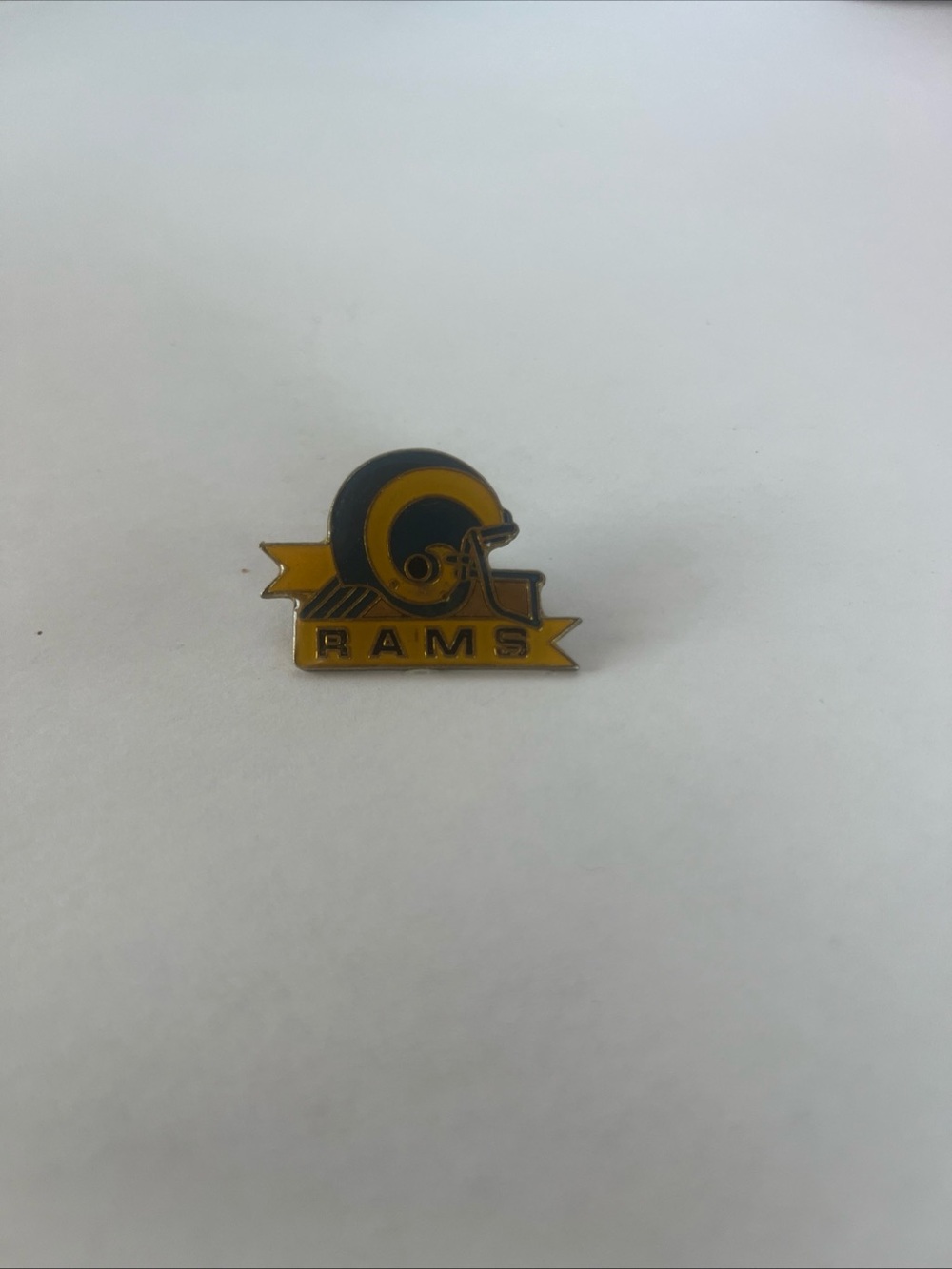 Los Angeles Rams NFL Football Team VTG Lapel Pin Pinback c1980s Enamel & Metal